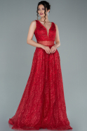 Длинное Вечернее Платье красный ABU2352