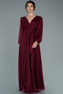 Длинное Вечернее Платье Бордовый ABU2359