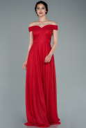 Длинное Выпускное Платье красный ABU2361