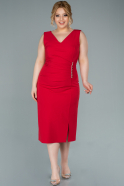 Миди Вечернее Платье Большого Размера красный ABK1279