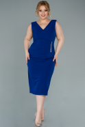 Миди Вечернее Платье Большого Размера Ярко-синий ABK1279