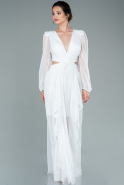Длинное Вечернее Платье Белый ABU2372