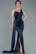 Длинное Выпускное Платье Темно-синий ABU2373