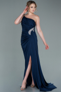 Длинное Вечернее Платье Темно-синий ABU2383