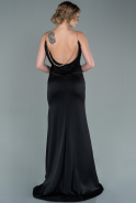 Длинное Шифоновое Помолвочное Платье Черный ABU2388