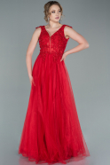 Длинное Вечернее Платье красный ABU2389
