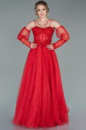 Длинное Вечернее Платье красный ABU2393