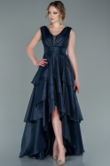 Длинное Помолвочное Платье Темно-синий ABU2394