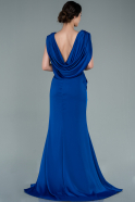 Длинное Атласное Платье Для Помолвки Ярко-синий ABU2364