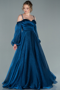 Длинное Вечернее Платье Темно-синий ABU2403