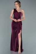 Длинное Вечернее Платье Сливовый ABU2406
