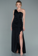 Длинное Вечернее Платье Черный ABU2406