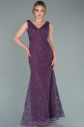 Длинное Вечернее Платье Пурпурный ABU2304