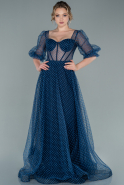 Длинное Вечернее Платье Темно-синий ABU2413