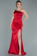 Атласное Платье Русалка Для Вечера красный ABU2335