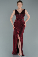 Длинное Помолвочное Платье Бордовый ABU2416