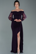 Длинное Вечернее Платье Пурпурный ABU2218