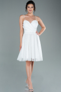 Короткое Ночное Платье Из Кружева Белый ABK1417