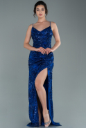 Длинное Вечернее Платье Ярко-синий ABU2426