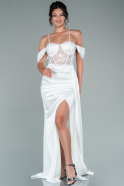Длинное Вечернее Платье Белый ABU2459