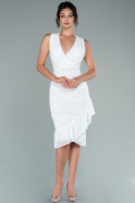 Миди Пригласительное Платье Белый ABK1442