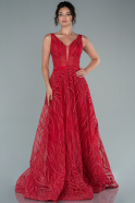 Длинное Вечернее Платье красный ABU2418