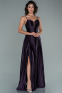 Длинное Выпускное Платье Тёмно-пурпурный ABU2468