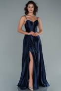 Длинное Выпускное Платье Темно-синий ABU2468