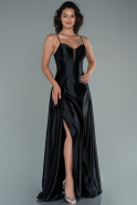 Длинное Выпускное Платье Черный ABU2468