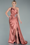 Длинное Атласное Вечернее Платье Луковица ABU2465