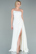 Длинное Вечернее Платье Белый ABU2475