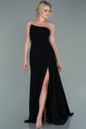 Длинное Вечернее Платье Черный ABU2475
