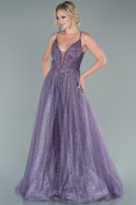 Длинное Вечернее Платье Лавандовый ABU3073