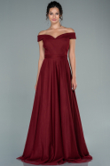 Длинное Вечернее Платье Бордовый ABU020