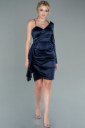 Короткое Платье На Приглашение Темно-синий ABK1686