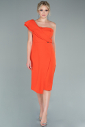 Миди Пригласительное Платье Оранжевый ABK1345