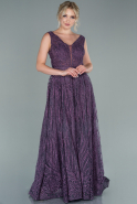 Длинное Вечернее Платье Лавандовый ABU2480