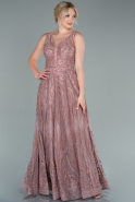 Длинное Вечернее Платье Пудровый ABU2480