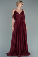 Длинное Вечернее Платье Бордовый ABU2523