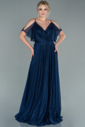 Длинное Вечернее Платье Темно-синий ABU2484