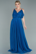 Длинное Вечернее Платье Ярко-синий ABU2484