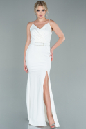Длинное Вечернее Платье Белый ABU2397