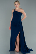 Длинное Выпускное Платье Темно-синий ABU2461
