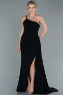 Длинное Выпускное Платье Черный ABU2461