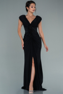 Длинное Вечернее Платье Черный ABU2493