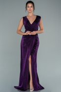 Длинное Вечернее Платье Пурпурный ABU2295