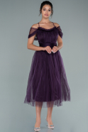 Миди Ночное Платье Тёмно-пурпурный ABK1448