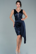 Короткое Платье На Приглашение Темно-синий ABK1418