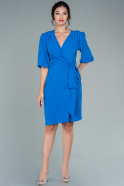 Короткое Платье На Приглашение Ярко-синий ABK1465