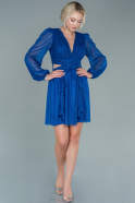Короткое Платье На Приглашение Ярко-синий ABK1383